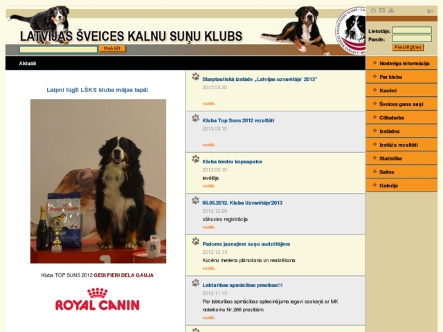 Latvijas Šveices kalnu suņu klubs biedrība, 